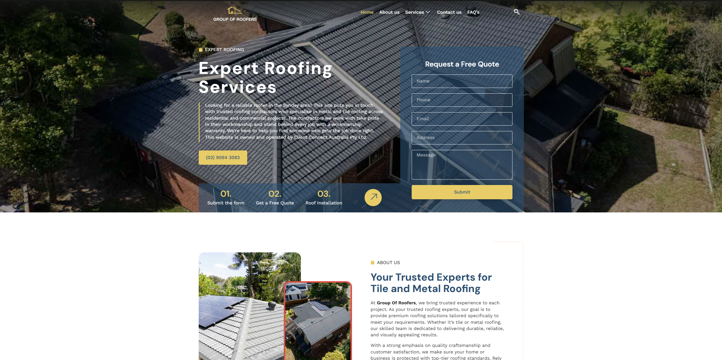 Roofing Lead-Generation Website